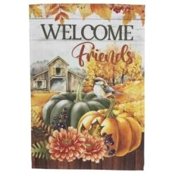 Northlight 18" X 12.5" Welcome Friends Fall Harvest Outdoor Garden Flag 11 Northlight 18" X 12.5" Welcome Friends Fall Harvest Outdoor Garden Flag -Northlight D800640S 2