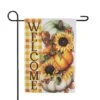 Northlight 18" X 12.5" Pumpkins & Sunflowers Welcome Fall Harvest Outdoor Garden Flag 1 Northlight 18" X 12.5" Pumpkins & Sunflowers Welcome Fall Harvest Outdoor Garden Flag -Northlight D800641S 3