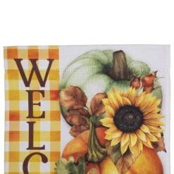Northlight 18" X 12.5" Pumpkins & Sunflowers Welcome Fall Harvest Outdoor Garden Flag 13 Northlight 18" X 12.5" Pumpkins & Sunflowers Welcome Fall Harvest Outdoor Garden Flag -Northlight D800641S 5