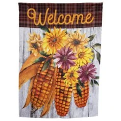 Northlight 40" X 28" Indian Corn Welcome Fall Harvest Outdoor House Flag 11 Northlight 40" X 28" Indian Corn Welcome Fall Harvest Outdoor House Flag -Northlight D800642S 2
