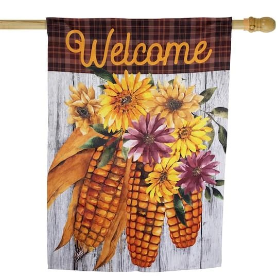 Northlight 40" X 28" Indian Corn Welcome Fall Harvest Outdoor House Flag 3 Northlight 40" X 28" Indian Corn Welcome Fall Harvest Outdoor House Flag