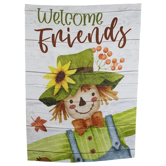 Northlight 40" X 28" Scarecrow Welcome Friends Fall Harvest Outdoor House Flag 5 Northlight 40" X 28" Scarecrow Welcome Friends Fall Harvest Outdoor House Flag - Image 3
