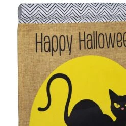 Northlight 18" X 12.5" Black Cat Happy Halloween Outdoor Garden Flag 12 Northlight 18" X 12.5" Black Cat Happy Halloween Outdoor Garden Flag -Northlight D800645S 4