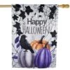 Northlight 40" X 28" Pumpkins & Crow Happy Halloween Outdoor House Flag 2 Northlight 40" X 28" Pumpkins & Crow Happy Halloween Outdoor House Flag -Northlight D800646S 3
