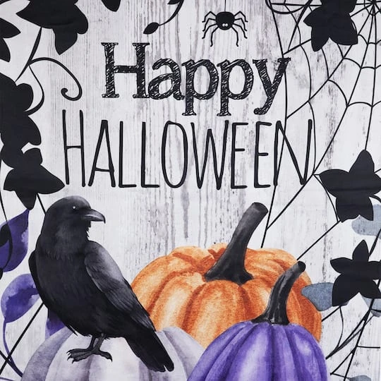 Northlight 40" X 28" Pumpkins & Crow Happy Halloween Outdoor House Flag 7 Northlight 40" X 28" Pumpkins & Crow Happy Halloween Outdoor House Flag - Image 5