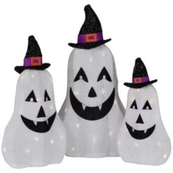 Northlight LED Jack O' Lantern Ghosts Outdoor Halloween Decoration Set