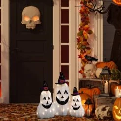Northlight LED Jack O' Lantern Ghosts Outdoor Halloween Decoration Set 11 Northlight LED Jack O' Lantern Ghosts Outdoor Halloween Decoration Set -Northlight D800647S 2
