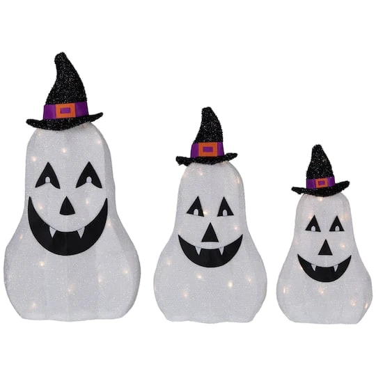 Northlight LED Jack O' Lantern Ghosts Outdoor Halloween Decoration Set 6 Northlight LED Jack O' Lantern Ghosts Outdoor Halloween Decoration Set - Image 4