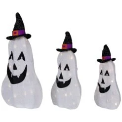Northlight LED Jack O' Lantern Ghosts Outdoor Halloween Decoration Set 13 Northlight LED Jack O' Lantern Ghosts Outdoor Halloween Decoration Set -Northlight D800647S 4