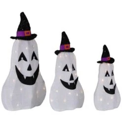 Northlight LED Jack O' Lantern Ghosts Outdoor Halloween Decoration Set 14 Northlight LED Jack O' Lantern Ghosts Outdoor Halloween Decoration Set -Northlight D800647S 5