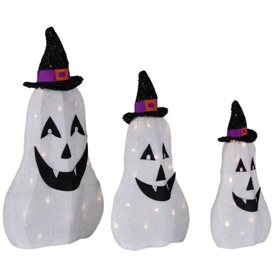 Northlight LED Jack O' Lantern Ghosts Outdoor Halloween Decoration Set 8 Northlight LED Jack O' Lantern Ghosts Outdoor Halloween Decoration Set - Image 6