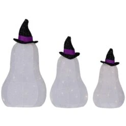 Northlight LED Jack O' Lantern Ghosts Outdoor Halloween Decoration Set 15 Northlight LED Jack O' Lantern Ghosts Outdoor Halloween Decoration Set -Northlight D800647S 6