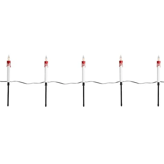 Northlight 5ct. Lighted Flickering Candle Halloween Pathway Marker Lights 5 Northlight 5ct. Lighted Flickering Candle Halloween Pathway Marker Lights - Image 3