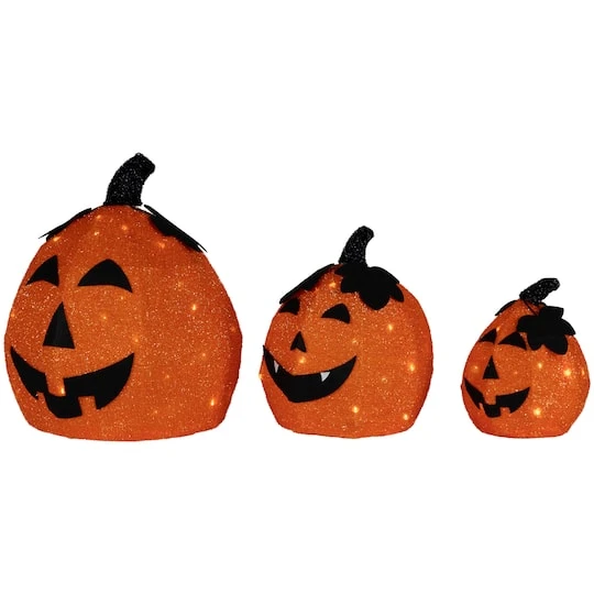 Northlight LED Lighted Jack O' Lantern Outdoor Halloween Decoration Set 6 Northlight LED Lighted Jack O' Lantern Outdoor Halloween Decoration Set - Image 4