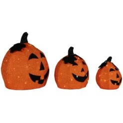 Northlight LED Lighted Jack O' Lantern Outdoor Halloween Decoration Set 13 Northlight LED Lighted Jack O' Lantern Outdoor Halloween Decoration Set -Northlight D800650S 4