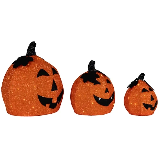 Northlight LED Lighted Jack O' Lantern Outdoor Halloween Decoration Set 7 Northlight LED Lighted Jack O' Lantern Outdoor Halloween Decoration Set - Image 5