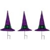 Northlight 14" LED Lighted Purple Witches Hat Outdoor Halloween Pathway Markers, 3ct. 2 Northlight 14" LED Lighted Purple Witches Hat Outdoor Halloween Pathway Markers, 3ct. -Northlight D800652S 1