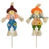 Northlight 18" Boy & Girl Fall Harvest Scarecrow Picks 2 Northlight 18" Boy & Girl Fall Harvest Scarecrow Picks -Northlight D800654S 1