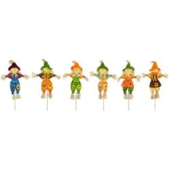 Northlight 24" Fall Harvest Scarecrow Picks, 6ct.
