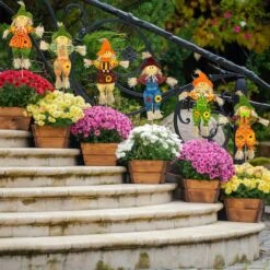 Northlight 24" Fall Harvest Scarecrow Picks, 6ct. -Northlight D800655S 2