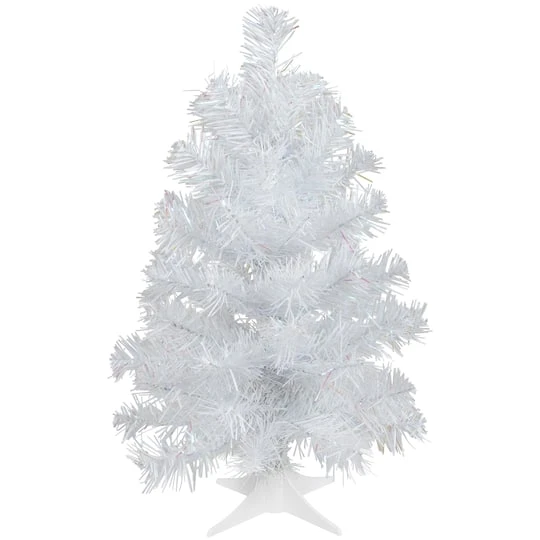 Northlight 18" Unlit White Iridescent Spruce Artificial Christmas Tree 4 Northlight 18" Unlit White Iridescent Spruce Artificial Christmas Tree - Image 2