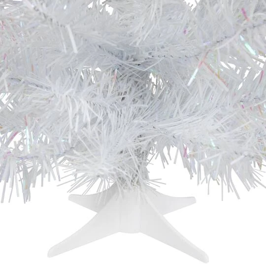 Northlight 18" Unlit White Iridescent Spruce Artificial Christmas Tree 6 Northlight 18" Unlit White Iridescent Spruce Artificial Christmas Tree - Image 4