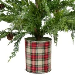 Northlight 24" Unlit Iced Cedar Artificial Potted Christmas Tree 9 Northlight 24" Unlit Iced Cedar Artificial Potted Christmas Tree -Northlight D810163S 2