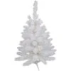 Northlight 3ft. Pre-Lit White Alaskan Pine Artificial Christmas Tree, Warm White LED Lights