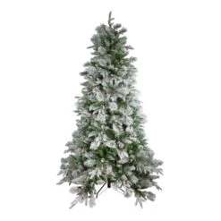 Northlight 6.5ft. Unlit Flocked Rosemary Emerald Angel Pine Medium Artificial Christmas Tree