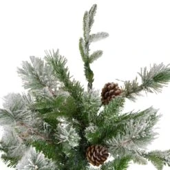 Northlight 6.5ft. Unlit Flocked Rosemary Emerald Angel Pine Medium Artificial Christmas Tree 13 Northlight 6.5ft. Unlit Flocked Rosemary Emerald Angel Pine Medium Artificial Christmas Tree -Northlight D810181S 4