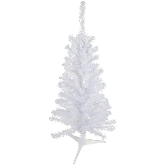 Northlight 3ft. Pre-Lit Woodbury White Pine Slim Artificial Christmas Tree, Clear Lights 4 Northlight 3ft. Pre-Lit Woodbury White Pine Slim Artificial Christmas Tree, Clear Lights - Image 2