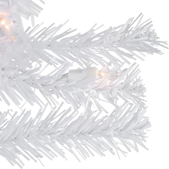 Northlight 3ft. Pre-Lit Woodbury White Pine Slim Artificial Christmas Tree, Clear Lights 5 Northlight 3ft. Pre-Lit Woodbury White Pine Slim Artificial Christmas Tree, Clear Lights - Image 3