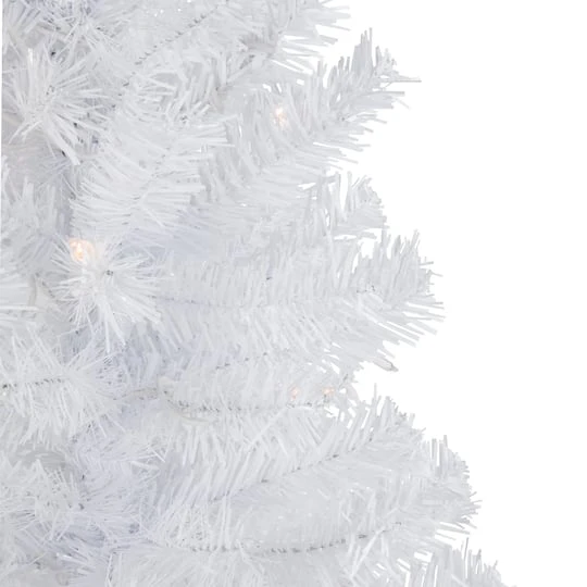 Northlight 3ft. Pre-Lit Woodbury White Pine Slim Artificial Christmas Tree, Clear Lights 6 Northlight 3ft. Pre-Lit Woodbury White Pine Slim Artificial Christmas Tree, Clear Lights - Image 4