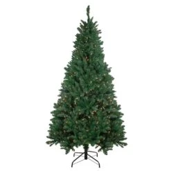 Northlight 6.5ft. Pre-Lit Ravenna Pine Artificial Christmas Tree, Warm White LED Lights -Northlight D810320S 1 1
