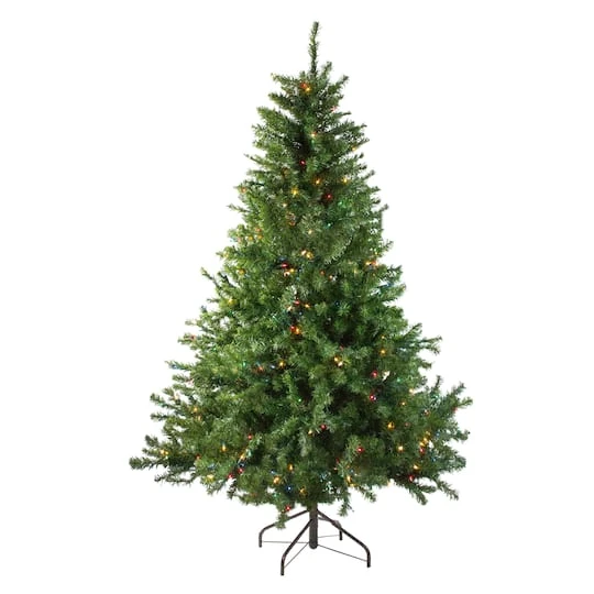 Northlight 6ft. Pre-Lit Canadian Pine Medium Artificial Christmas Tree, Multicolor Lights 4 Northlight 6ft. Pre-Lit Canadian Pine Medium Artificial Christmas Tree, Multicolor Lights - Image 2