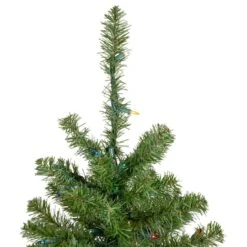 Northlight 6ft. Pre-Lit Canadian Pine Medium Artificial Christmas Tree, Multicolor Lights 12 Northlight 6ft. Pre-Lit Canadian Pine Medium Artificial Christmas Tree, Multicolor Lights -Northlight D810337S 3