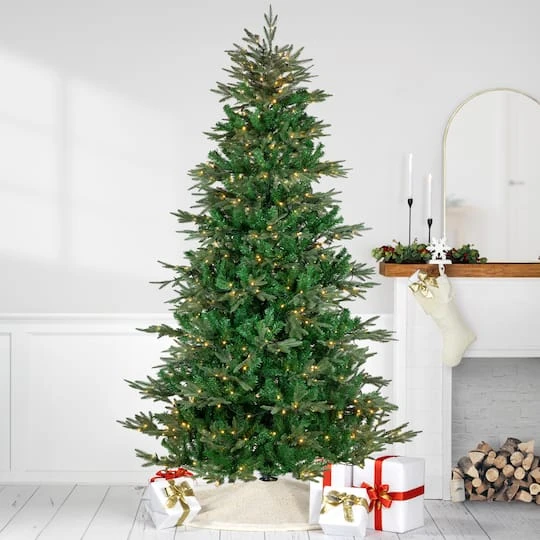 Northlight 9ft. Pre-Lit Real Touch™ Hudson Fir Artificial Christmas Tree, Warm White LED Lights 5 Northlight 9ft. Pre-Lit Real Touch™ Hudson Fir Artificial Christmas Tree, Warm White LED Lights - Image 3