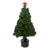 Northlight 3ft. Fiber Optic Color Changing Artificial Christmas Tree With Red Berries 2 Northlight 3ft. Fiber Optic Color Changing Artificial Christmas Tree With Red Berries -Northlight D810416S 1