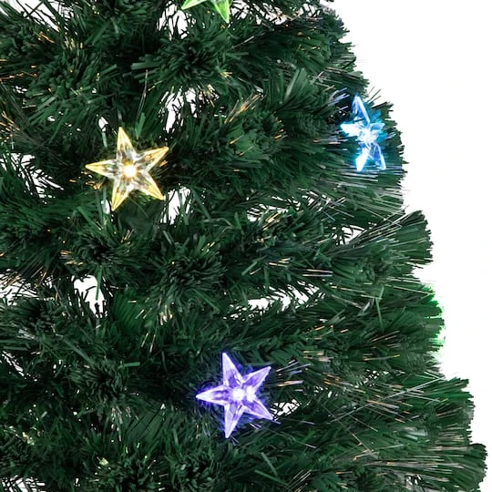 Northlight 3ft. Pre-Lit Fiber Optic Artificial Christmas Tree With Stars 6 Northlight 3ft. Pre-Lit Fiber Optic Artificial Christmas Tree With Stars - Image 4