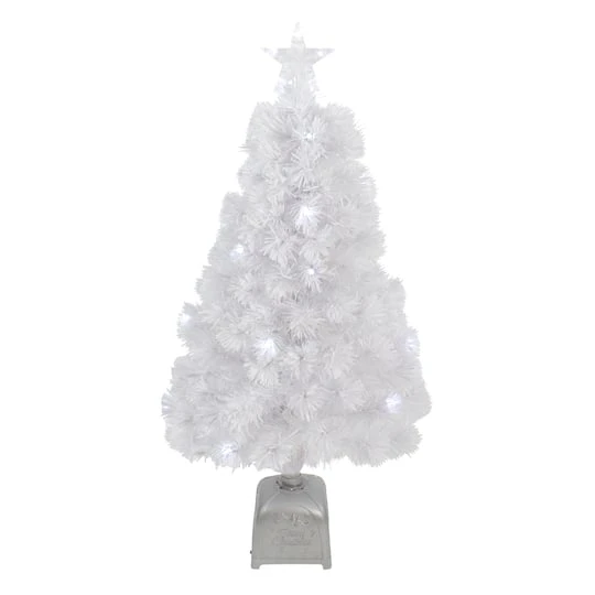 Northlight 3ft. Fiber Optic Color ChangingWhite Artificial Christmas Tree With Star 4 Northlight 3ft. Fiber Optic Color ChangingWhite Artificial Christmas Tree With Star - Image 2