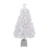 Northlight 3ft. Fiber Optic Color ChangingWhite Artificial Christmas Tree With Star 1 Northlight 3ft. Fiber Optic Color ChangingWhite Artificial Christmas Tree With Star -Northlight D810435S 1