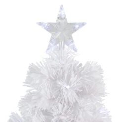 Northlight 3ft. Fiber Optic Color ChangingWhite Artificial Christmas Tree With Star 11 Northlight 3ft. Fiber Optic Color ChangingWhite Artificial Christmas Tree With Star -Northlight D810435S 2