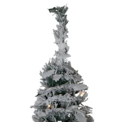 Northlight 6ft. Pre-Lit Flocked Pre-Decorated Pop-Up Artificial Christmas Tree 10 Northlight 6ft. Pre-Lit Flocked Pre-Decorated Pop-Up Artificial Christmas Tree -Northlight D810447S 3