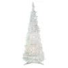 Northlight 6ft. Pre-Lit White Tinsel Pop-Up Artificial Christmas Tree, Clear Lights 1 Northlight 6ft. Pre-Lit White Tinsel Pop-Up Artificial Christmas Tree, Clear Lights -Northlight D810466S 1