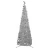 Northlight 6ft. Unlit Silver Tinsel Pop-Up Artificial Christmas Tree -Northlight D810474S 1