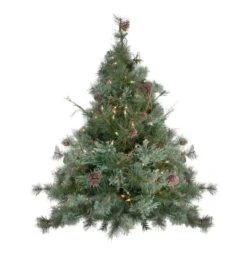 Northlight 3ft. Pre-Lit Country Mixed Pine Artificial Christmas Wall Or Door Tree, Clear Lights