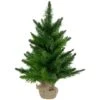 Northlight 18" Unlit Mini Balsam Pine Medium Artificial Christmas Tree In Burlap Base 1 Northlight 18" Unlit Mini Balsam Pine Medium Artificial Christmas Tree In Burlap Base -Northlight D810538S 1