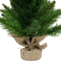 Northlight 18" Unlit Mini Balsam Pine Medium Artificial Christmas Tree In Burlap Base 15 Northlight 18" Unlit Mini Balsam Pine Medium Artificial Christmas Tree In Burlap Base -Northlight D810538S 6