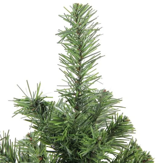 Northlight 18" Unlit Mini Canadian Pine Medium Artificial Christmas Tree With Faux Wood Base 5 Northlight 18" Unlit Mini Canadian Pine Medium Artificial Christmas Tree With Faux Wood Base - Image 3