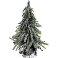 Northlight 9.5" Unlit Mini Silvery Pine Downswept Artificial Christmas Tree Set 11 Northlight 9.5" Unlit Mini Silvery Pine Downswept Artificial Christmas Tree Set -Northlight D810556S 3
